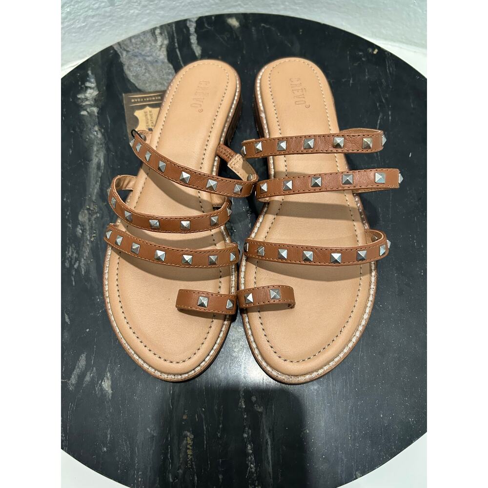 CREVO New $79 Polly Studded Strappy Sandal Leather Uppers - Picture 11 of 11